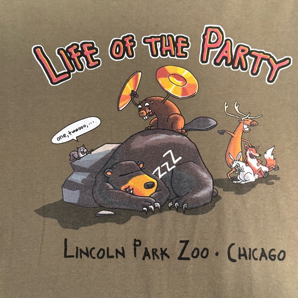 Lincoln Park Zoo Life of the Party Animal Youth Large T-Shirt